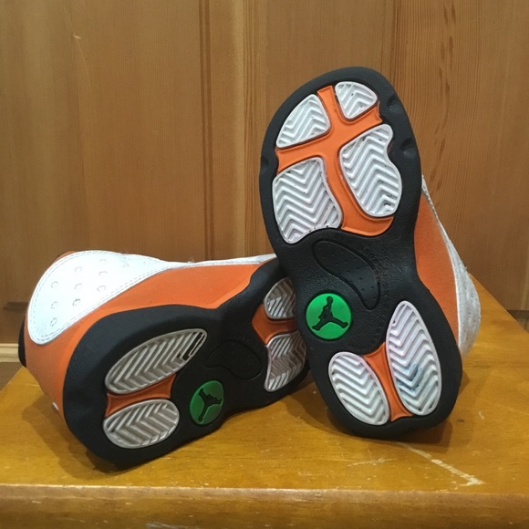 Nike Air Jordan 13 "Starfish" White Orange Retro TD Size 7C PS DJ3004-108 - Picture 6 of 7